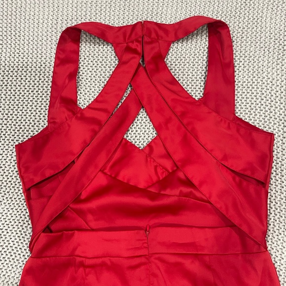 LIKE NEW Gorgeous Red Silk Mini Dress - Picture 4 of 4